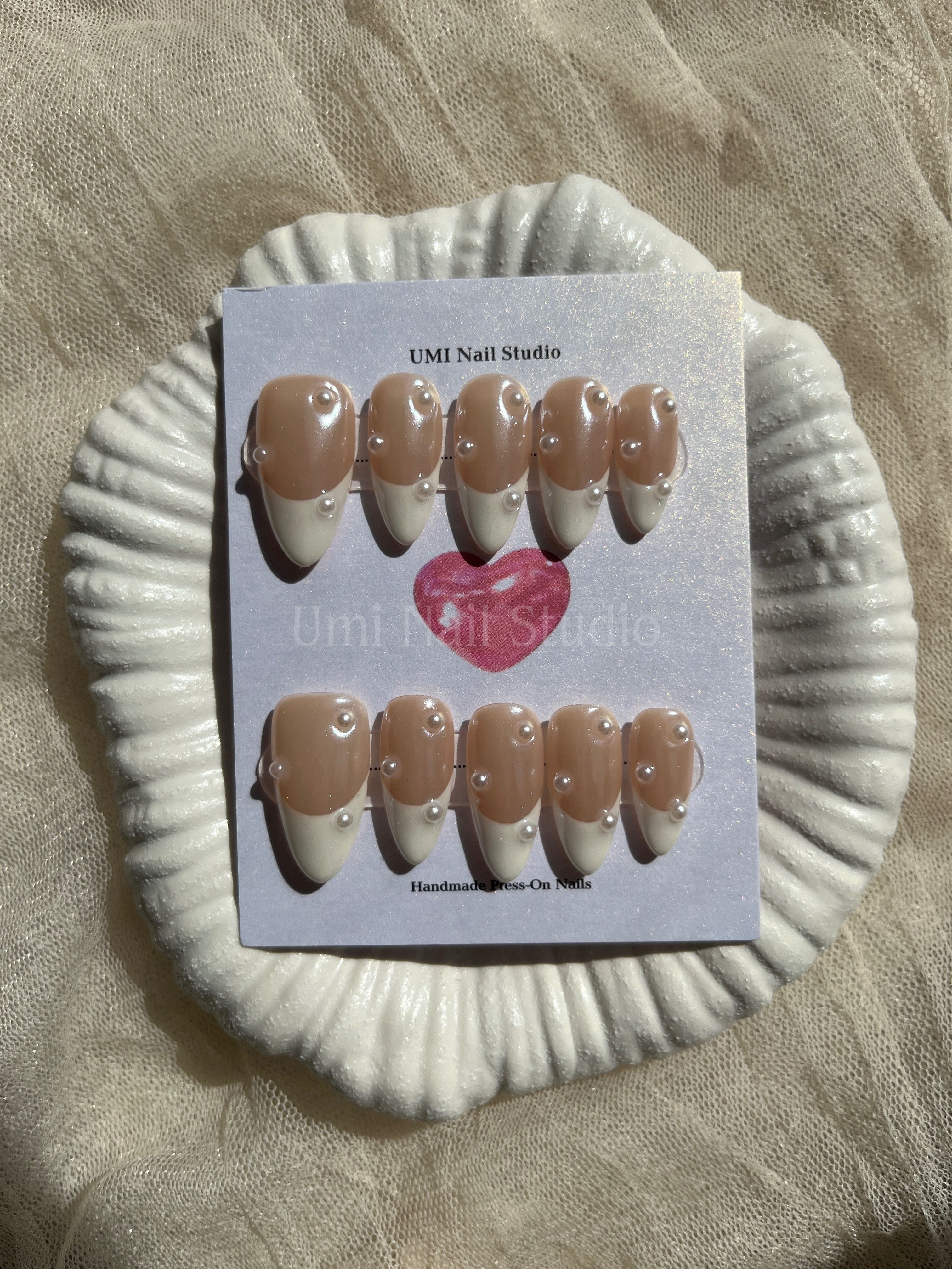 White Pearl Press-On Nails