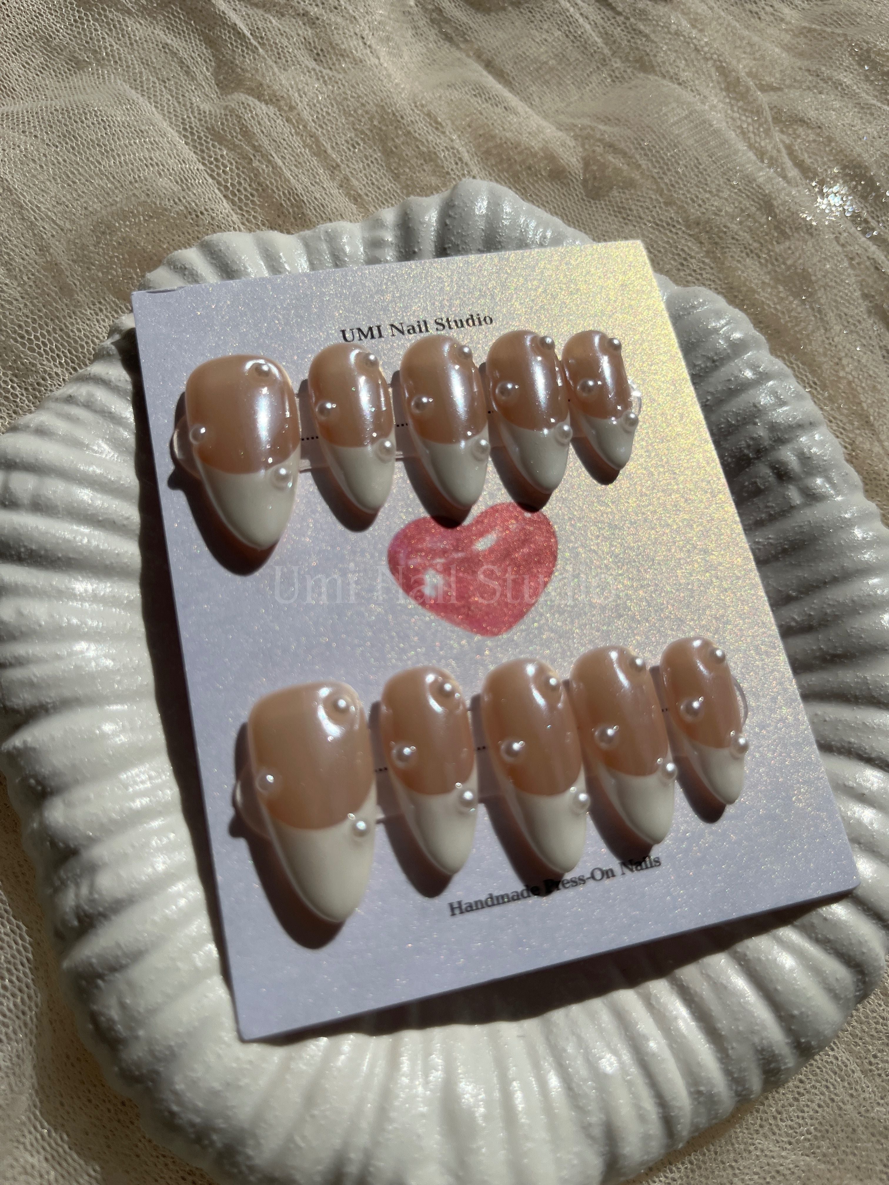 White Pearl Press-On Nails