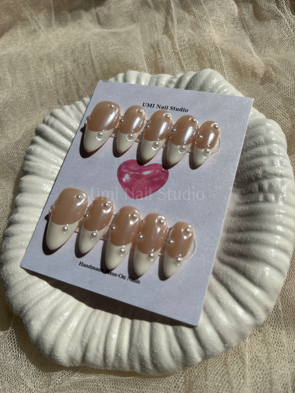 White Pearl Press-On Nails